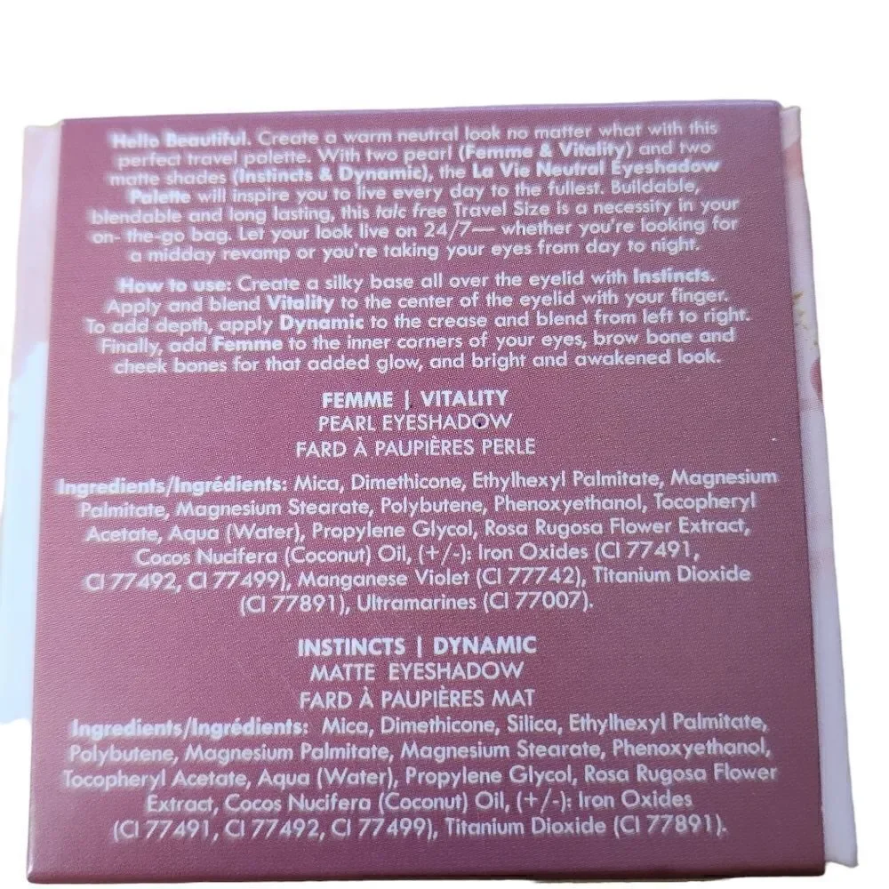 Chella Travel Size Eyeshadow Palette Matte and Pearl Eyeshadow